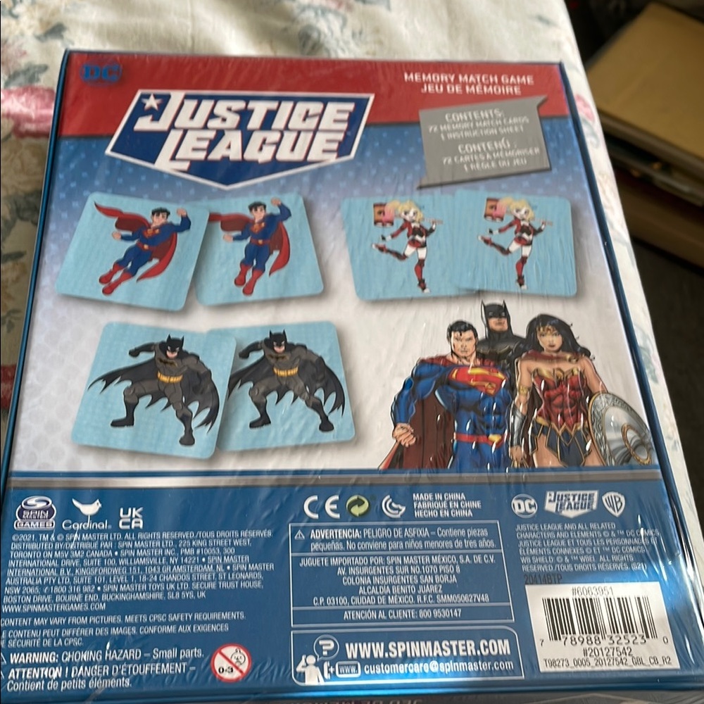 Spin Master Justice League Memory Match Game ages 4 and up NWT